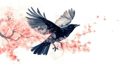 Obraz premium PNG Crow animal bird.