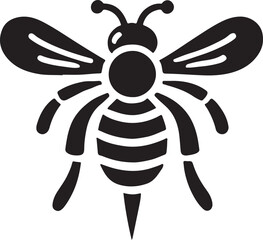 Bee silhouette vector illustration.