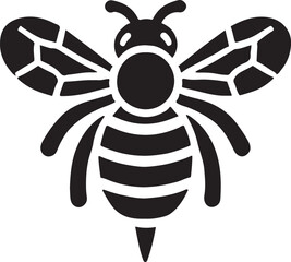 Bee silhouette vector illustration.
