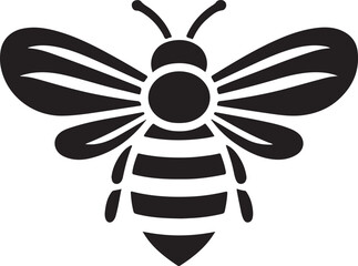 Bee silhouette vector illustration.