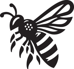 Bee silhouette vector illustration.