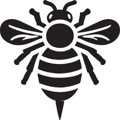 Bee silhouette vector illustration.