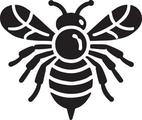 Bee silhouette vector illustration.
