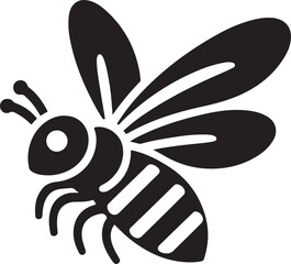 Bee silhouette vector illustration.