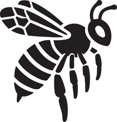 Bee silhouette vector illustration.