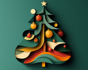 abstract christmas tree