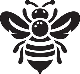 Bee silhouette vector illustration.