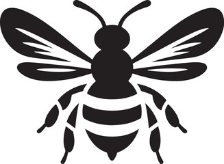 Bee silhouette vector illustration.