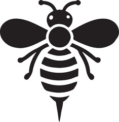 Bee silhouette vector illustration.