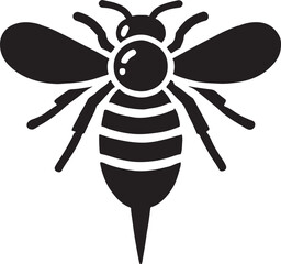 Bee silhouette vector illustration.