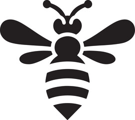 Bee silhouette vector illustration.