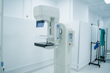 Medical laboratory room with X-ray equipment for diagnostic in hospital.