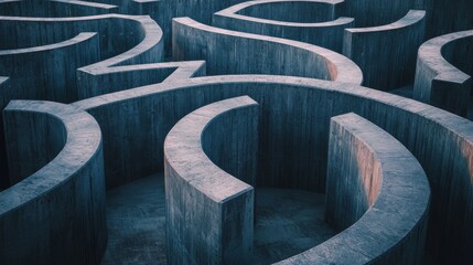 Concrete Labyrinth: An Intricate Architectural Maze