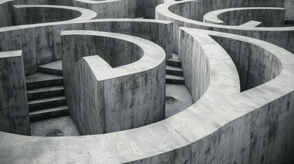 Concrete Labyrinth: A Complex Architectural Maze