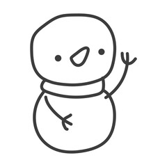 cute doodle snowman