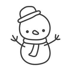 cute doodle snowman