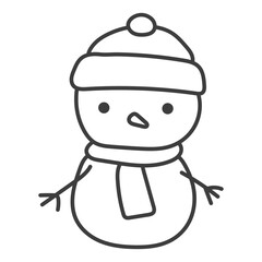 cute doodle snowman