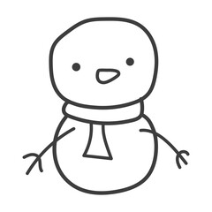 cute doodle snowman