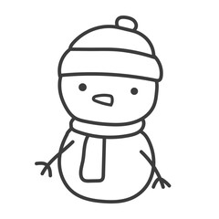 cute doodle snowman