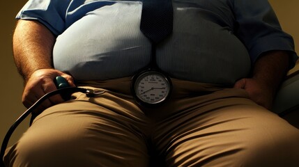 Doctor Checks Patient's Blood Pressure in Office Setting