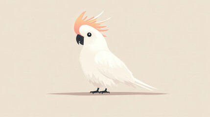 Obraz premium Full Body Profile of a Cockatoo Illustration