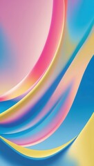 Smooth flowing abstract shapes in pastel pink, blue, and yellow colors create a calming, vibrant backdrop for creative projects.