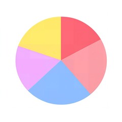 Fototapeta premium Pastel pie chart, data visualization