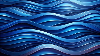 Obraz premium Stunning Navy Blue Abstract Wavy Background with Dynamic Patterns for Modern Design Projects, Perfectly Balanced with Rule of Thirds Composition for Visual Impact and Aesthetic Appeal