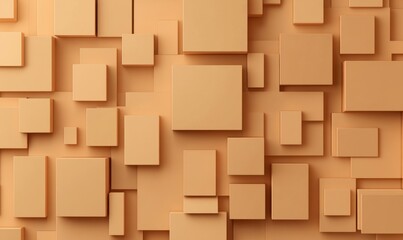 Geometric Orange Tile Pattern