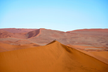 Views of the nearby dunes seen while on a trek to Big Daddy in Sossusvlei, Namibia