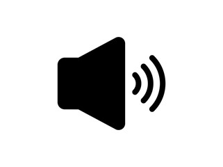 speaker icon, simple flat style, vector illustration symbol sign logo template pictogram, for ui or ux isolated on white for mobile app, editable