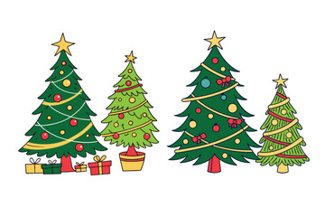 A beautifully decorated Christmas tree with twinkling lights, colorful ornaments, and a star on top, capturing the festive spirit of the holiday season.
