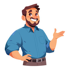 Illustration of a happy male character