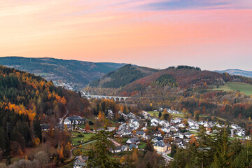 Willingen jesienią o zachodzie słońca © Bachorz