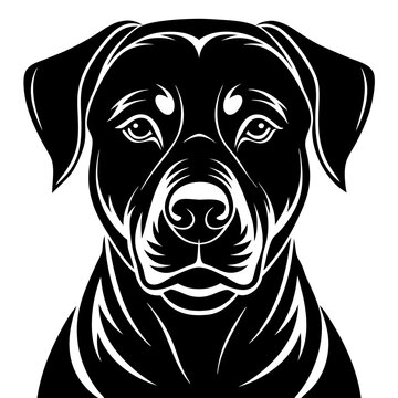 recommend clip art:  Rottweiler dog black silhouette vector with white background