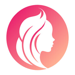 Logo for a beauty parlour, simple clean logo, Creative Logo Icon, white background, 2d style, logo style design on white background.