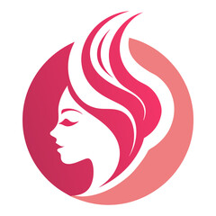 Logo for a beauty parlour, simple clean logo, Creative Logo Icon, white background, 2d style, logo style design on white background.