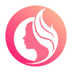 Logo for a beauty parlour, simple clean logo, Creative Logo Icon, white background, 2d style, logo style design on white background.