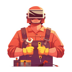 Illustration of an engineer with her personal tools