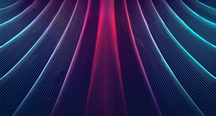 Abstract blue, pink and yellow softness and transparent lines wave design isolated on a black background.