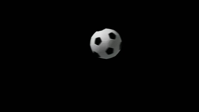 Soccer Ball - Three transition effects. A soccer ball bounces inside the screen. Three different animations. The clip is designated as a transition effect, for placing a sign or title.