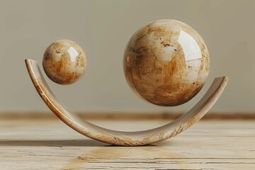 Balancing act of geometric shapes  a stunning composition of glass and stone elements