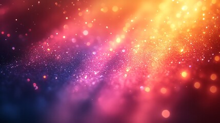 Obraz premium Luminous particles scatter across smooth flowing waves in artistic digital textures images