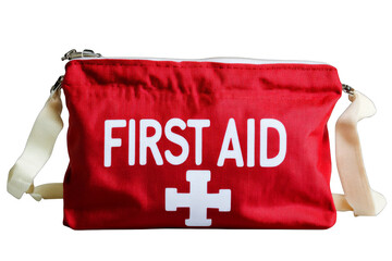 first aid kit isolated on white