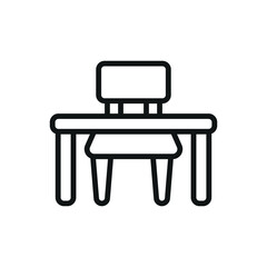 Desk Icon is a sleek and modern design perfect for office furniture stores, workspace apps, and productivity projects