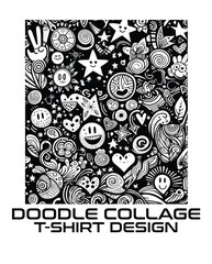 Doodle Collage Vector T Shirt Design