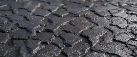 Close-up shot of waterproof bitumen insulation material with textured surface, texture, insulation, close-up