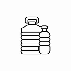 plastic bottles water icon sign vector
