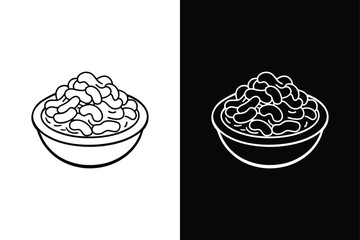 Mac-and-cheese icon flat icon vector on White Background Vector Art Illustration on white background.