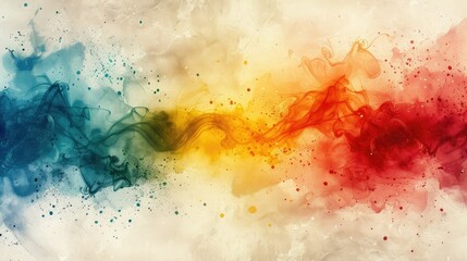 Abstract colorful smoke waves blending in a soft background.